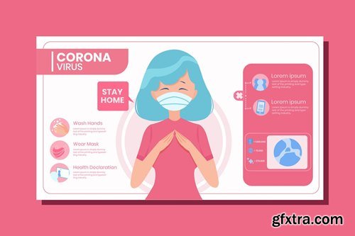 Coronavirus infographic collection template