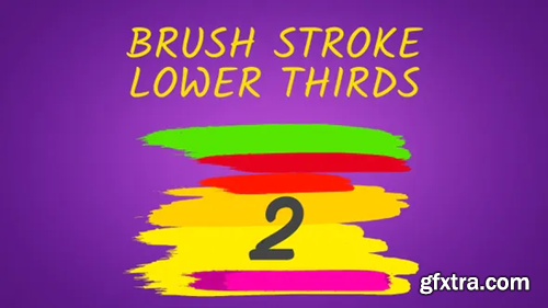 Videohive Brush Stroke Lower Thirds Pack 2 24780887
