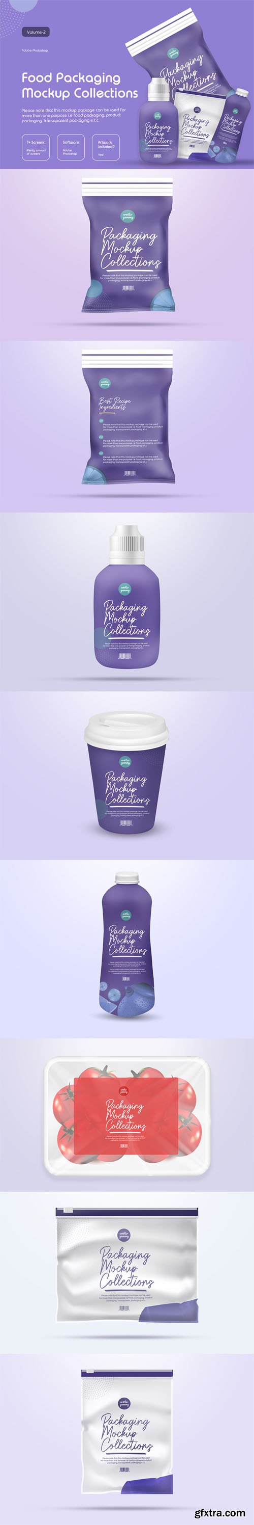 Food Packaging PSD Mockup Collection Vol.2