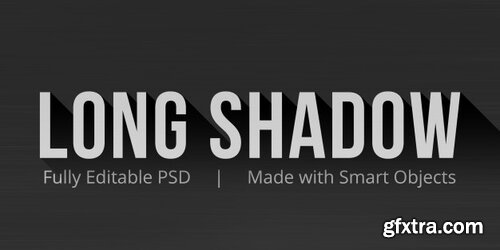 Long shadow editable text style effect mockup Premium Psd