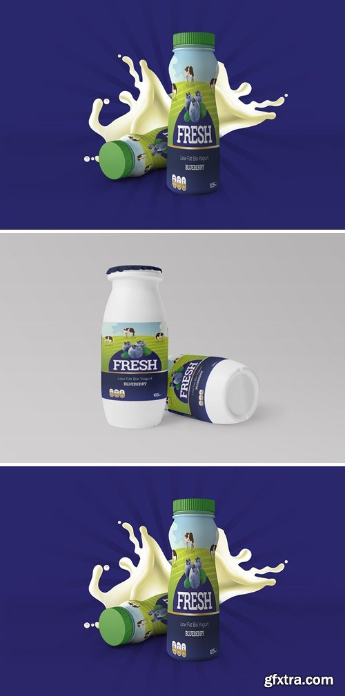 Yogurt Bottle Label Design
