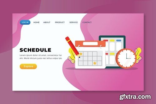 Schedule - XD PSD AI Vector Landing Page