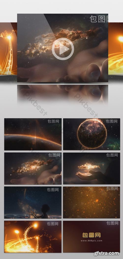 PikBest - Corporate Promotion Universal Opening Video Title Template Cosmic Rotating Particles - 74897