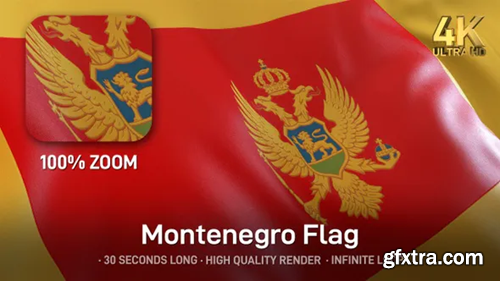 Videohive Montenegro Flag - 4K 25319865