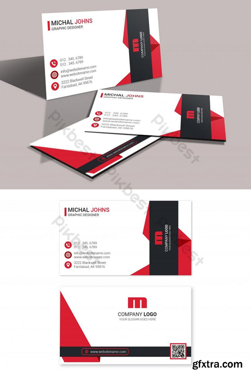 Multi Shape Business Card Template PSD