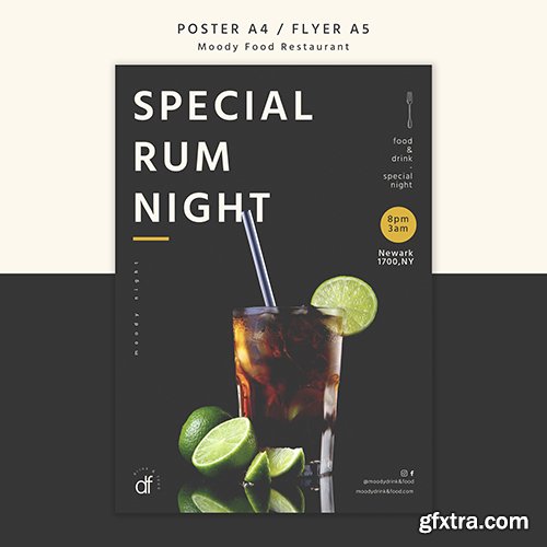 Special rum night at the restaurant poster