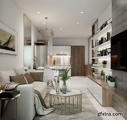 3D Interior Apartment By LeoNguyen