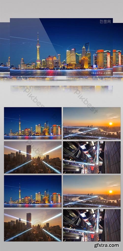 PikBest - High-tech style grid particle light opening animation AE template - 606230