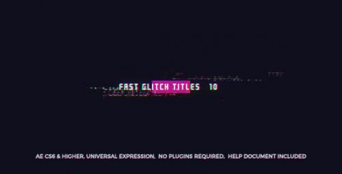 Videohive - Fast Glitch Titles - 20550021