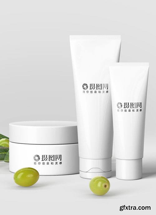 skin care product packaging mockup