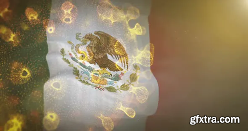 Videohive Mexico Flag With Corona Virus Bacteria 25996560