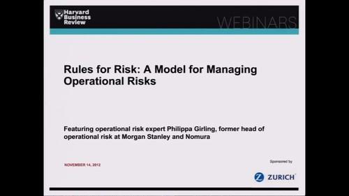 Oreilly - Rules for Risk: A Model for Managing Operational Risks