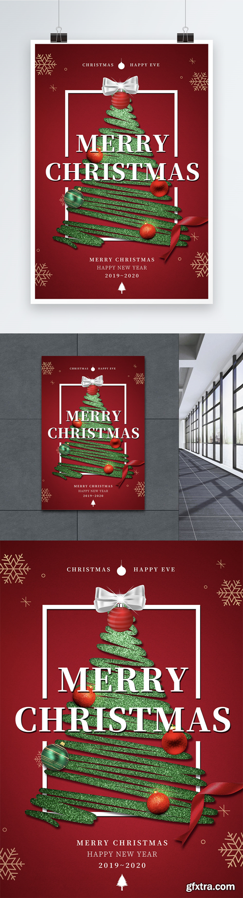 creative minimalist english christmas poster