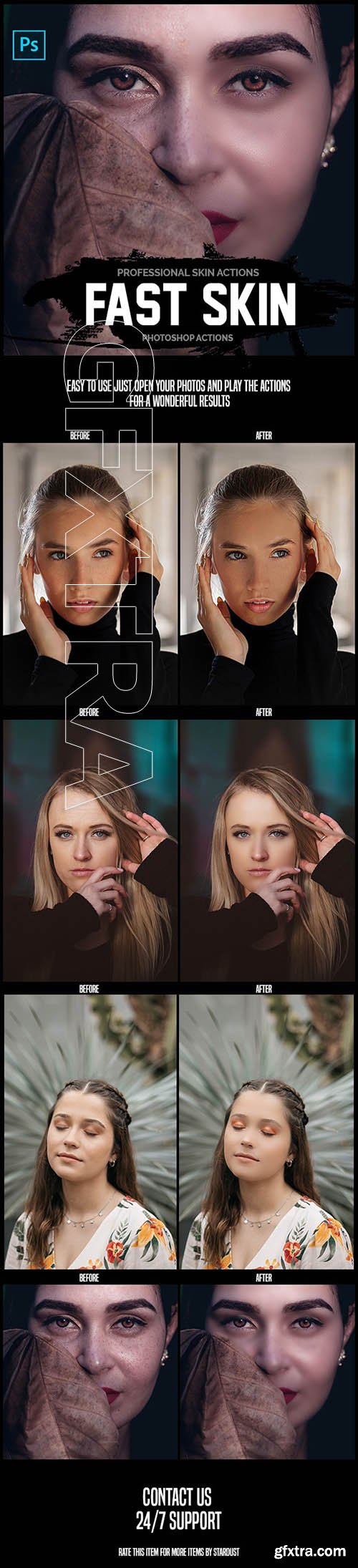 GraphicRiver - Fast Skin - Professional Photoshop Actions 26154963