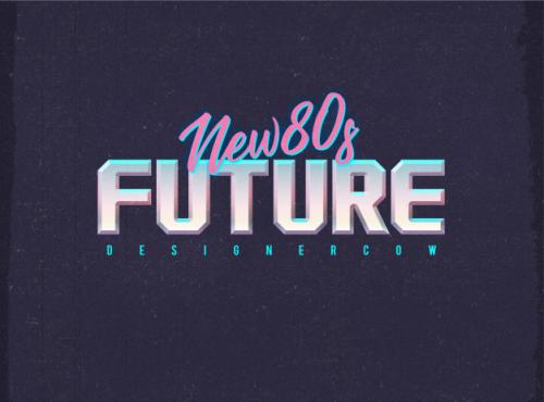 80's Text Effects Layer Style Premium PSD