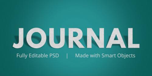 Journal Text Style Effect Premium PSD