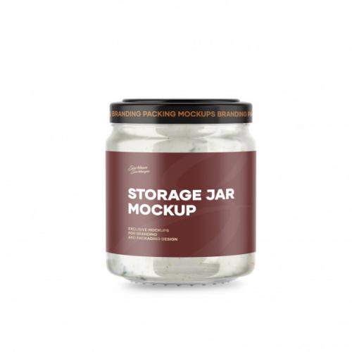 Storage Jar Mockup Premium PSD