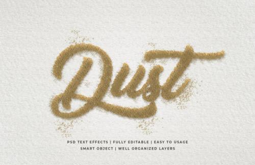 Dust 3d Text Style Effect Premium PSD