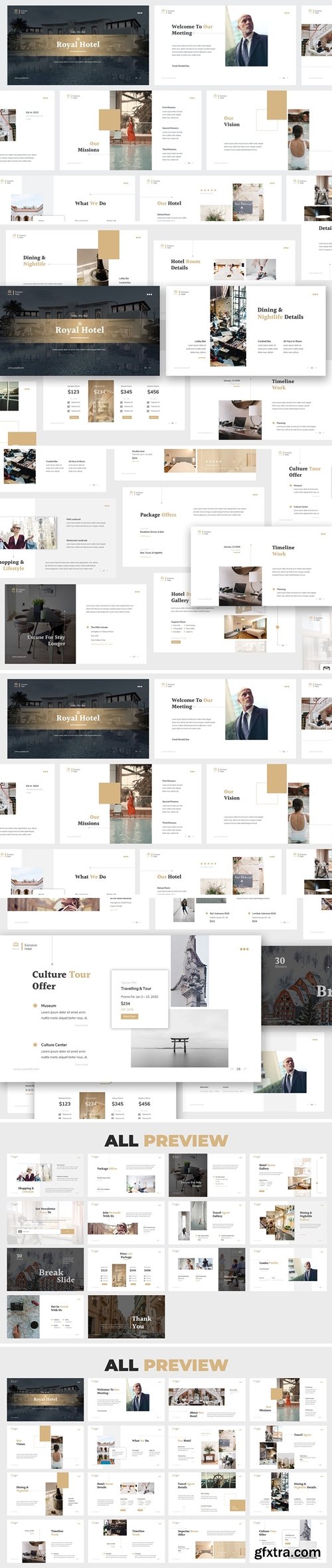 Hotel Powerpoint, Keynote and Google Slides Templates