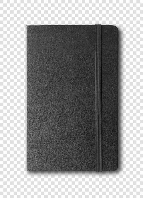 Black Closed Notebook Isolated On White Premium PSD