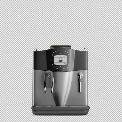Isometric Coffee Machine 3d Isolated Rendering Premium PSD