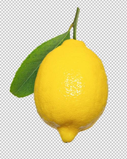Yellow Lemons On Isolated Transparecy Background Premium PSD