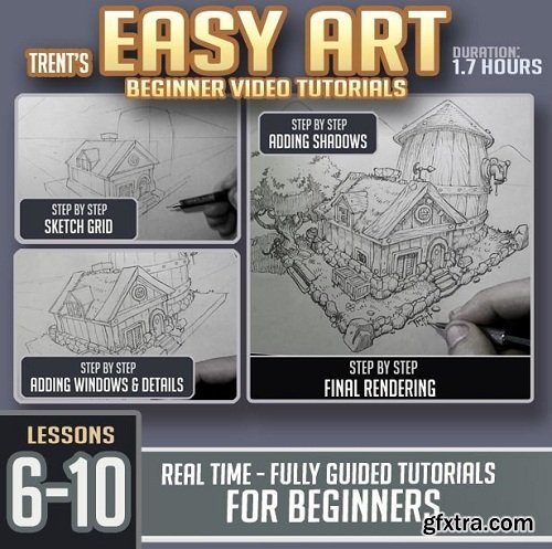 Easy Art Lessons 6- 10 (Perspective + Environmnets)