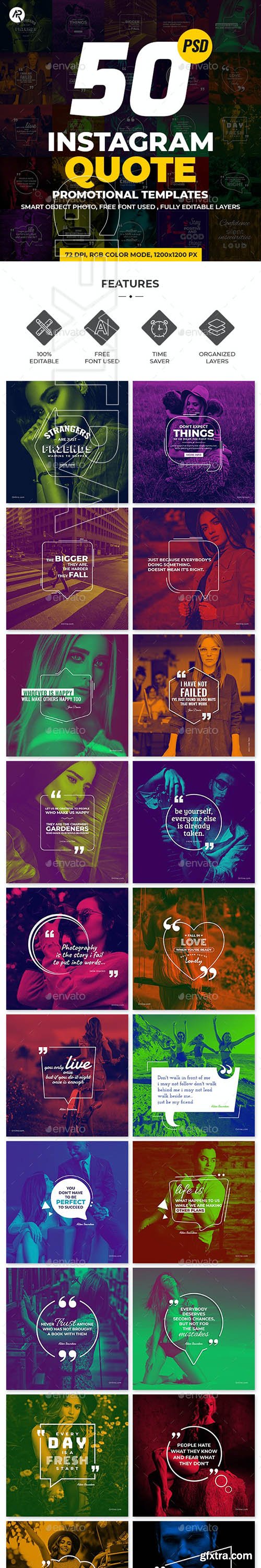 GraphicRiver - 50-Instagram Quote Promotional Templates 26044765