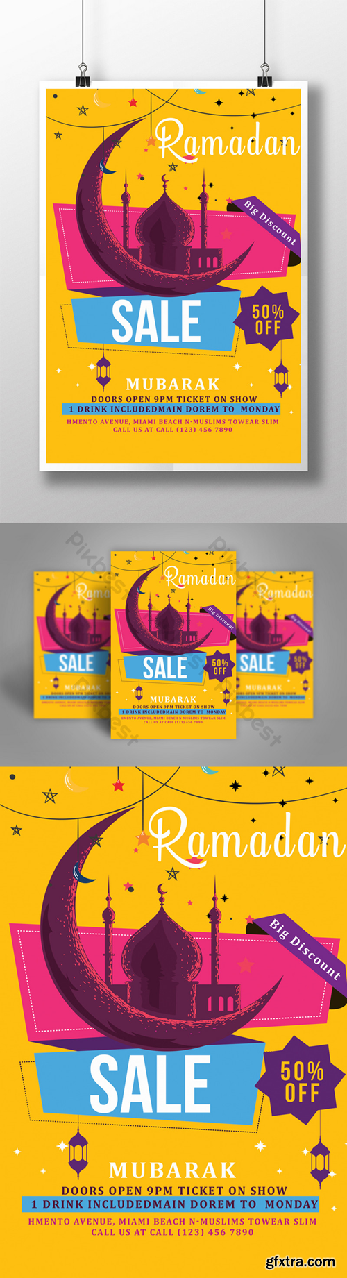 Ramadan Sale Offer Poster Template Template PSD