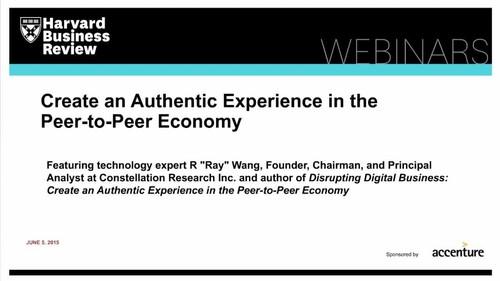 Oreilly - Create an Authentic Experience in the Peer-to-Peer Economy
