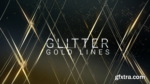 MotionArray Glitter Gold Lines | Award Titles 554852