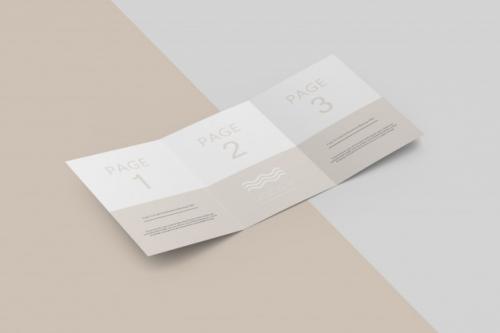 Elegant Tri-fold Brochure Psd Mockup Premium PSD