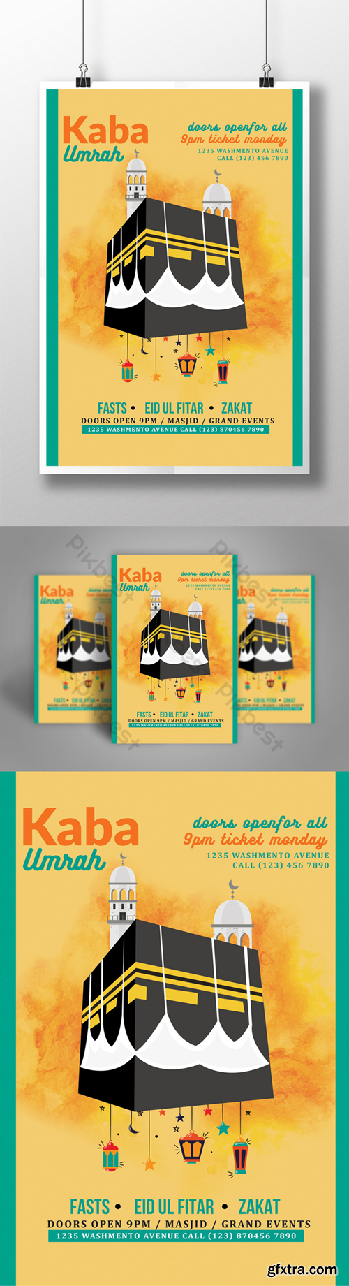 Kaba Umrah Package In Ramadan Poster Template Template PSD