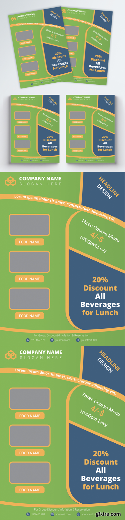 restaurant food sale flyer