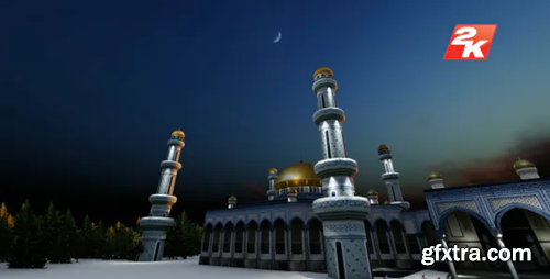 Videohive Ramadan Mosque and Arabian Muslim People 19965450