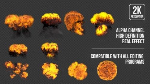 Videohive - Explosion Pack - 10 Footage - 23477949