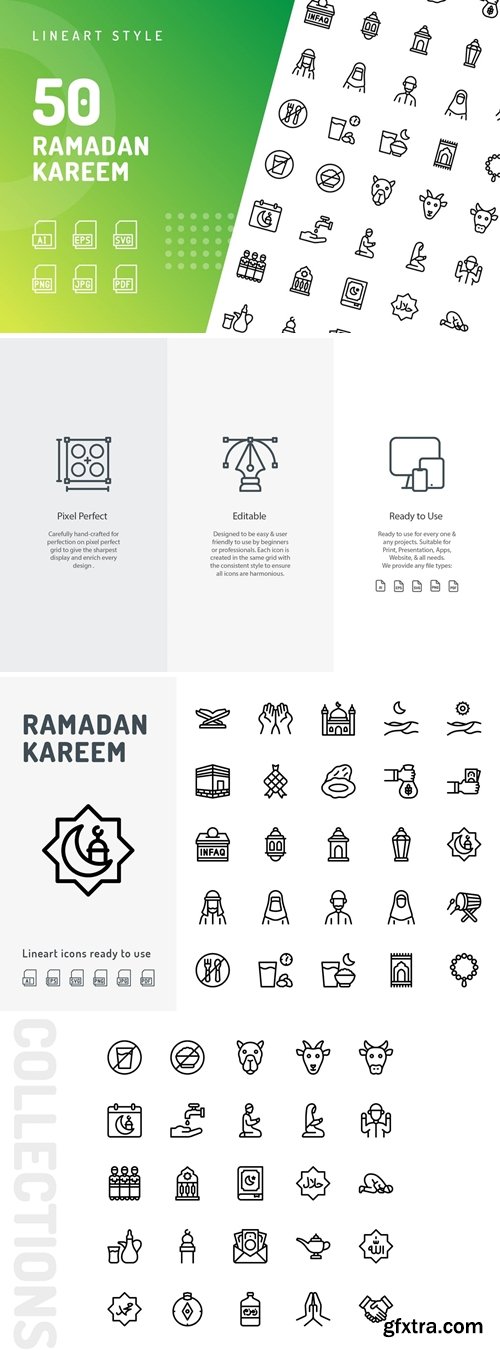 Ramadan Kareem Line Icons
