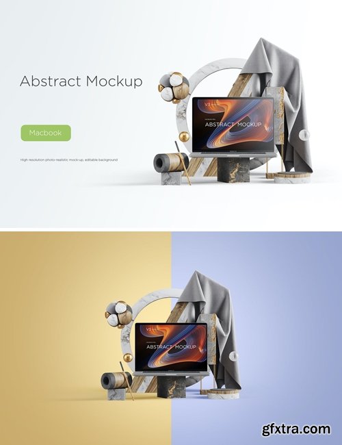 Abstract Mockup Macbook Pro Max vol.03