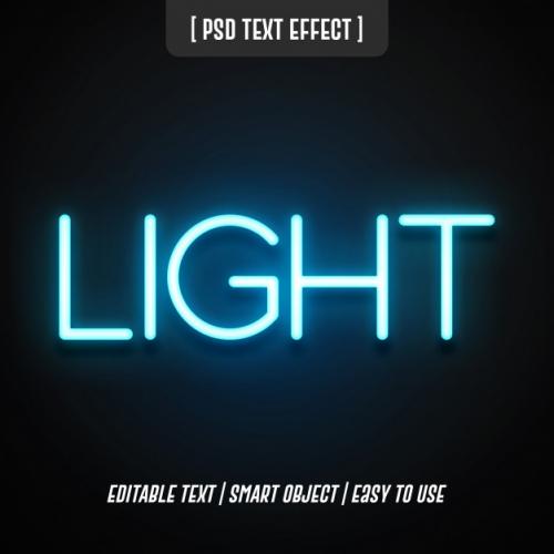 Light-text-style-effect Premium PSD