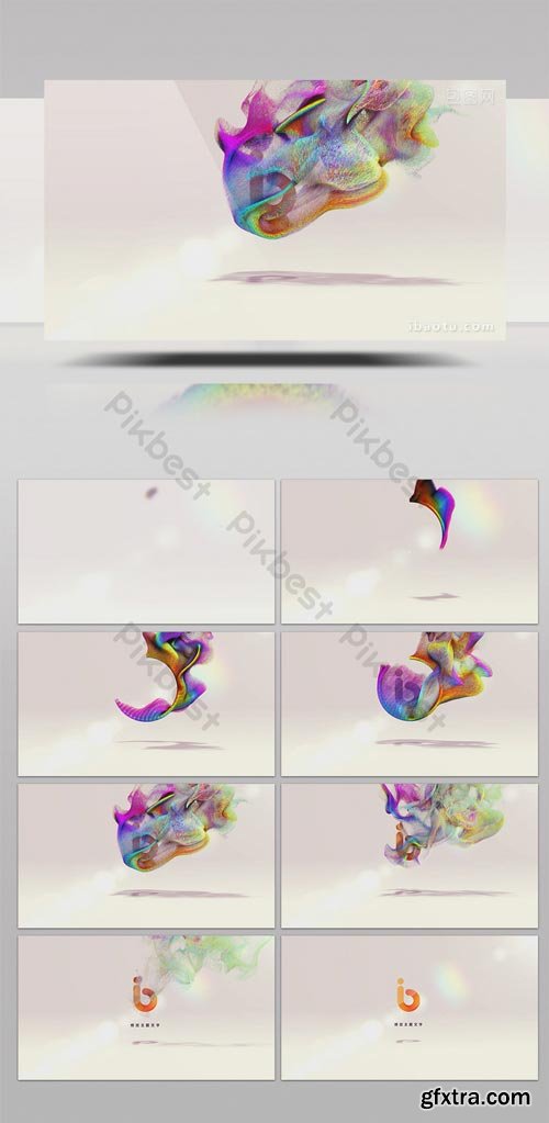 PikBest - Color particle LOGO interpretation film head AE template - 1143746
