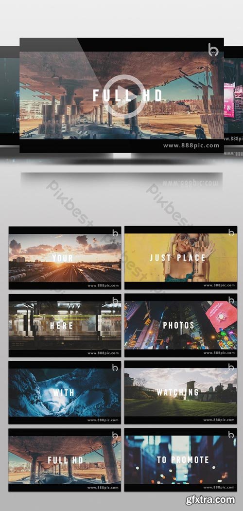 PikBest - Motion Beat Photo Video Graphic Parallax Animation AE Template - 119550