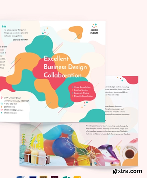 Business Event Bi-Fold Brochure Template