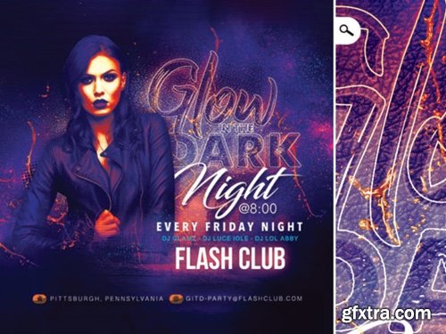 Glow in the Dark Party Flyer