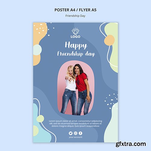 Friendship day poster template