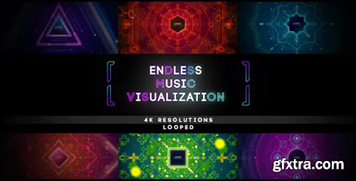 Videohive Endless Music Visualization 4K Footages 16042975
