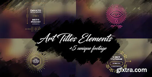 Videohive 5 Brush Art Titles and Shape Text Backgrounds/ Cartoon/ Grunge Texture Footage/ Wedding/ Love Travel 18245711