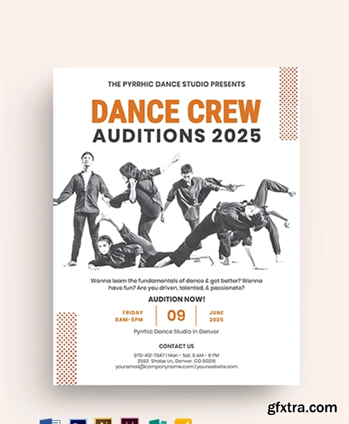 Dance Crew Audition Flyer Template