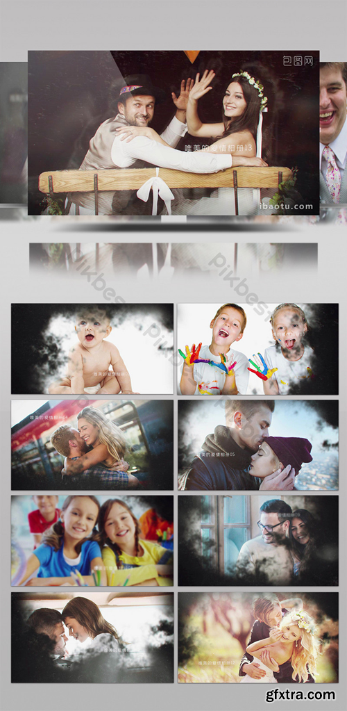 Clouds spread wedding love Brochure show AE template Video Template AEP 1497023