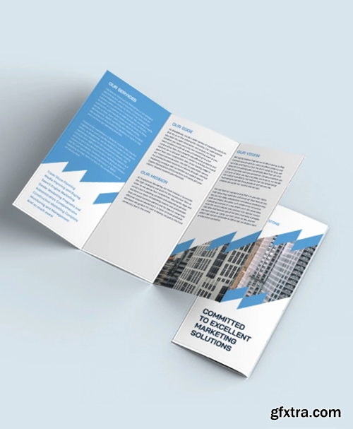 Construction Marketing Tri-Fold Brochure Template
