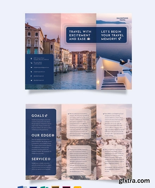 Travel Company Tri-Fold Brochure Template